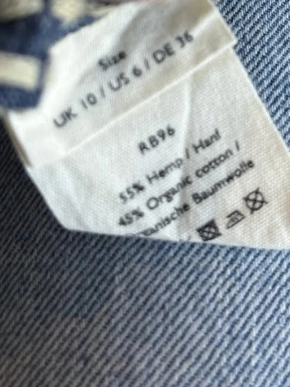 Poetry • Dash Weave Shirt • Hemp Organic Cotton • Indigo • Size 6 - Picture 6 of 9